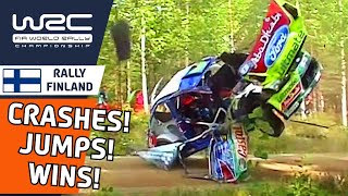 Memorable Moments of WRC Rally Finland 2021  Famous Wins Crashes and Jumps [upl. by Gnohp527]