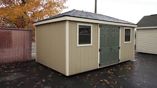 10x16 Hip Roof Shed at Backyard Unlimited [upl. by Anayia87]