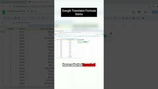 Mastering Google Translate Formula in Google Sheets  Excel Data Localization Tutorial [upl. by Aerdnaxela]