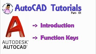 AutoCAD Tutorials  Part 01  Introduction  Function Keys [upl. by Nipsirc]