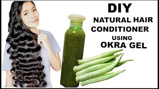 How to Make Natural Okra Hair Conditioner For Hair GrowthDandruff amp Soft HairBeautyklove [upl. by Attennaej]