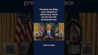 President Joe Biden says defense of democracy drove his exit from the presidential race [upl. by Ettenhoj]