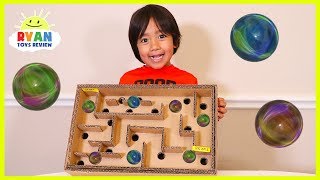 DIY Homemade Marble Labyrinth Maze Board Game from cardboard [upl. by Alletse]