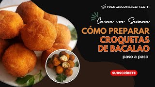 CROQUETAS DE BACALAO caseras 🤤👌🏼 Receta fácil paso a paso [upl. by Sousa]