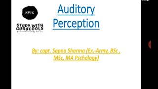 Auditory Perception Detection Identification Recognition and Comprehension [upl. by Ibrahim]