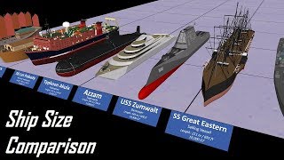 Ship Size Comparison 3D [upl. by Ahsait]