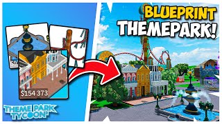 I Built a Themepark Using ONLY Blueprints in Theme Park Tycoon 2 [upl. by Natiha197]