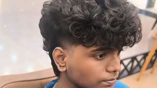 mullet Haircut Tutorial curly hair  how to style a mullet whith curly hair  tranding haircut 💈 [upl. by Gravante]