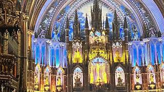 NotreDame Basilica of Montreal and then AURA light show [upl. by Mingche395]