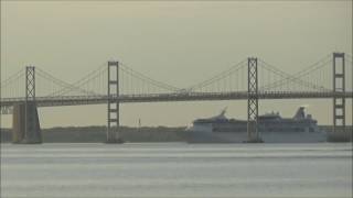 Grandeur of the Seas Under the Chesapeake Bay Bridge [upl. by Oeflein]