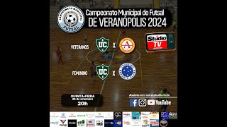 União Castilhense x Armação  Veteranos  Campeonato de Futsal de Veranópolis  Studio TV  Ao Vivo [upl. by Ohnuj]