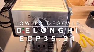 How to Descale the Delonghi ECP 3531 Coffee Machine [upl. by Melicent714]