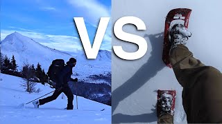 Skis vs Snowshoes The gear  why amp when to use one or the other [upl. by Ettenig289]