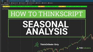 Build a Seasonal Analysis Indicator for ThinkOrSwim in Under 25 Minutes [upl. by Ecitsuj]