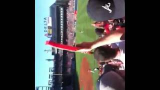 Atlanta Braves CRAZY tomahawk chop 2010 NLDS Game 3 [upl. by Noxin]