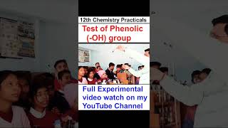 Test for PhenolicOH group  Test of Phenol  Test for Phenolic group with Ferric Chloride 12th [upl. by Ireva]