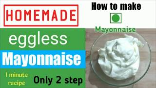 Easy Mayonnaise recipe in hindi  Eggless mayonnaise recipe  eggless mayo at home  mayo recipe [upl. by Aved]