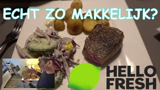 Eerste keer HELLO FRESH Kogelbiefstuk met Krieltjes [upl. by Audra]