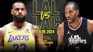 Los Angeles Lakers vs Los Angeles Clippers Full Game Highlights  February 28 2024  FreeDawkins [upl. by Anirtak765]