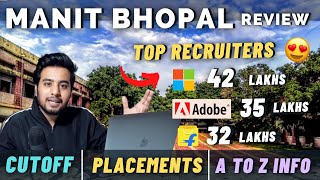 Manit Bhopal Review 😍  Cutoff  Placements  Campus Tour  Hostel  A to Z info 🔥  Ritik meghwani [upl. by Eatnuhs]