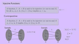 Abstract Algebra 1 Injective Functions [upl. by Clyve]