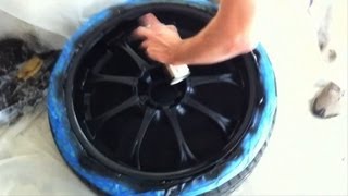 How to paint your car wheels black [upl. by Eilama]