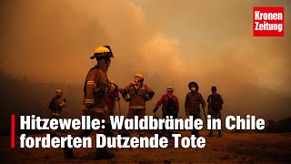 Hitzewelle in Südamerika Waldbrände in Chile forderten Dutzende Tote  kronetv NEWS [upl. by Ahsirtap]