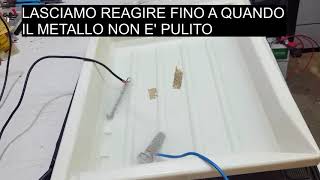 Rimuovere la ruggine FAI DA TERust removal with electrolysis [upl. by Chiou]