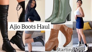 AJIO Trending BOOTS Haul 🛍 Starting ₹799 OnlyAnkle Length Boots ft AJIOLife [upl. by Forrester216]