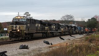 NS trains in Pell City and Lincoln AL 1110111223 [upl. by Noe]