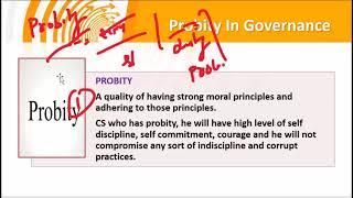 Probity in governance  4 sep [upl. by Adleme]