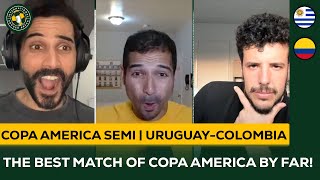 Colombia with 10 men BEATS Uruguay in BEST MATCH of COPA AMERICA  COPA AMERICA Semifinal Reaction [upl. by Aihsemek]