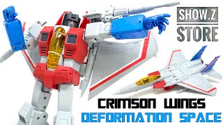 Deformation Space DS01 CRIMSON WINGS Third Party Transformers MP STARSCREAM Review [upl. by Odranreb]