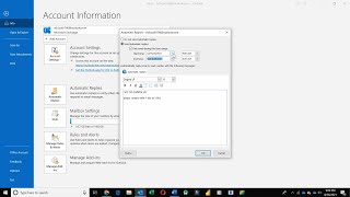 Out Of Office Outlook  Set up automated email Outlook  Auto reply email Outlook [upl. by Bauer728]