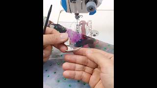 طريقة خياطة قماش بيها شذر بدون كسر الابرة  sew a patterned fabric without breaking the needle [upl. by Larissa]