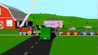 Farm Animal Train  Learning for Kids [upl. by Ahsenrac]