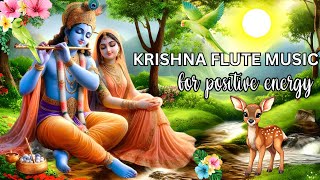 KRISHNA FLUTE MUSIC FOR POSITIVE ENERGYMEDITATION  RELAXING MUSIC MORNING FLUTEINDIAN FLUTE377 [upl. by Einaej]