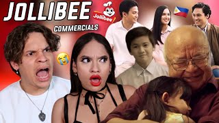 WHY AM I CRYING TO A FILIPINO CHICKEN AD Waleska amp Efra react to Jollibee Commercials [upl. by Cyrano261]