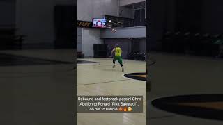 Rebound and fastbreak pass ni Chris Abellon to Ronald quotPikit SakuragiquotToo hot to handle GloriaADios [upl. by Novaelc934]