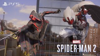 Marvels Spider Man 2 Shadow Spider Duo Vs Sandman [upl. by Nnyletak]