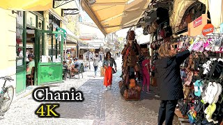 There Are No Tourist Sites in Chania  4K Walking Tour [upl. by Forrester]