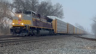 Canadian Pacific 7019 leads CPKC 734 through Porter Indiana [upl. by Bryon]