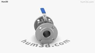 Flanged Ball Valve 3D model by 3DModelsorg [upl. by Coulombe]