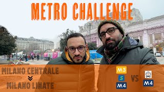 METRO CHALLENGE  da Milano CENTRALE a LINATE utilizzando la nuova METRO 4 [upl. by Baskett]