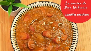 Lentilles aux saucisses  recette facile et simple cookeo [upl. by Yellehs956]