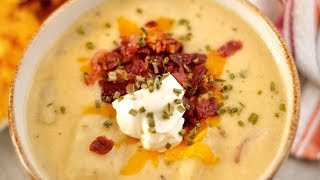 THE BEST LOADED POTATO SOUP RECIPE [upl. by Ahsaek]