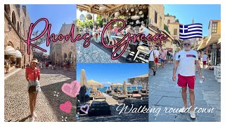 Rhodes Greece 🇬🇷 walking round town rhodes [upl. by Loyce]