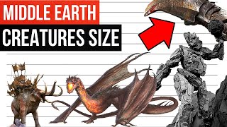 Middle Earth Creatures Size Comparison  LOTR  Shadow of War  The Hobbit  Part 1 [upl. by Bratton336]