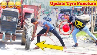 New Viral Tyre Blast PRANK Chaka Blast Prank with Popping balloons Crazy REACTION with Public [upl. by Nave549]