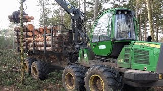 JOHN DEERE 1210E forwarder  logging  forest machine [upl. by Onivla]